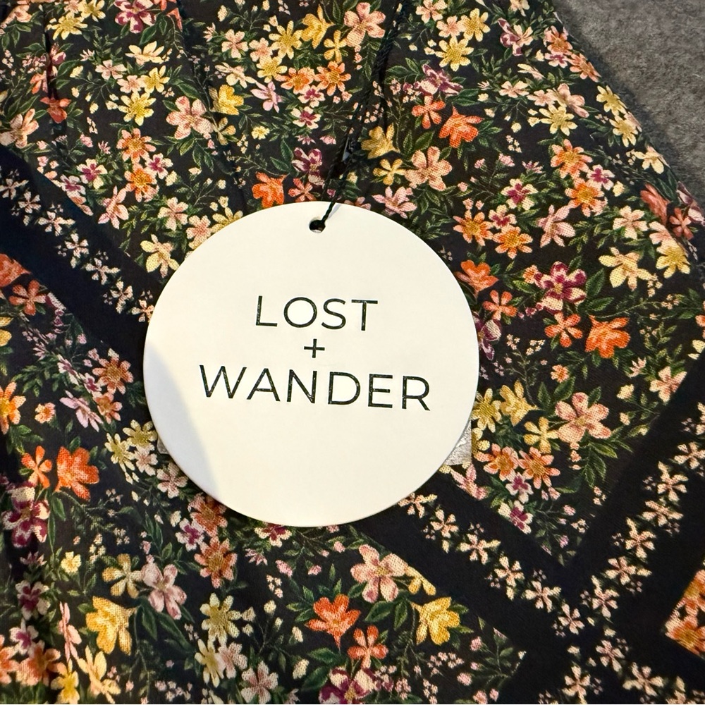 Lost + Wander Floral Skater Skirt - Black and Multicolor,Ortensia Mini Skirt - Picture 7 of 12